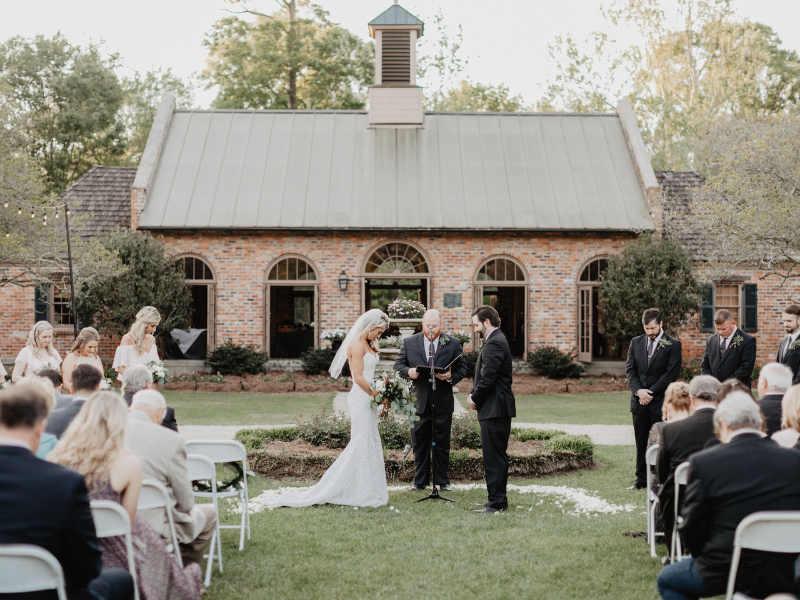 wedding outside of the Orangerie