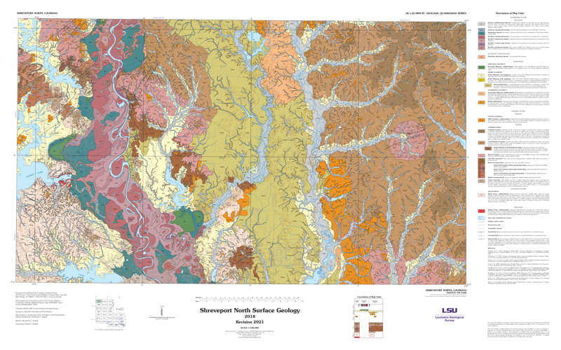 Shreveport North Surface Geology Revision 2021